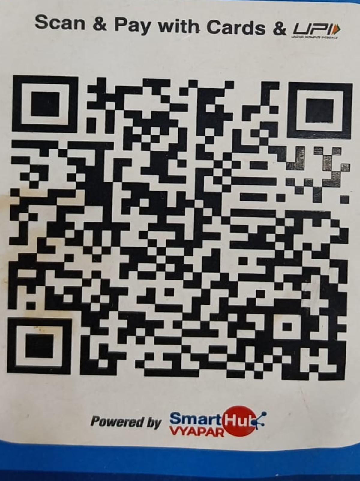 UPI QR code to scan and pay